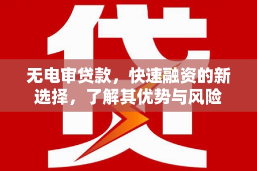 安图无电审贷款，快速融资的新选择，了解其优势与风险