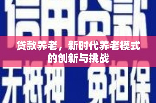 安图贷款养老，新时代养老模式的创新与挑战