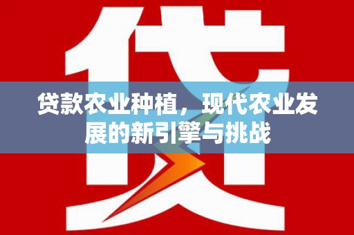 安图贷款农业种植，现代农业发展的新引擎与挑战