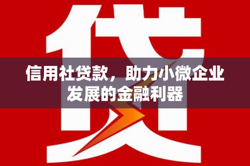 安图信用社贷款，助力小微企业发展的金融利器