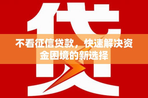 安图不看征信贷款，快速解决资金困境的新选择