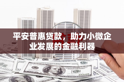 安图平安普惠贷款，助力小微企业发展的金融利器