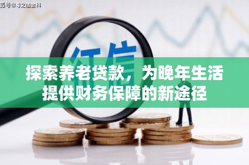 安图探索养老贷款，为晚年生活提供财务保障的新途径