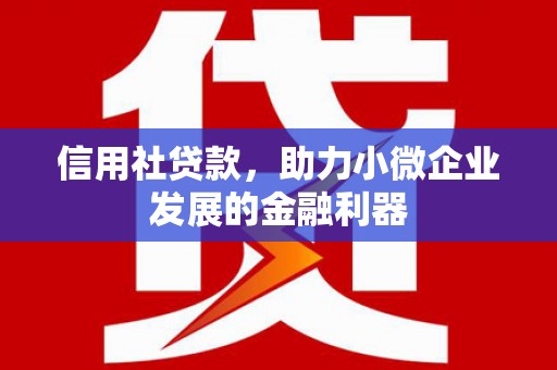 安图信用社贷款，助力小微企业发展的金融利器