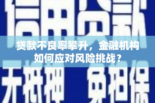 安图贷款不良率攀升，金融机构如何应对风险挑战？